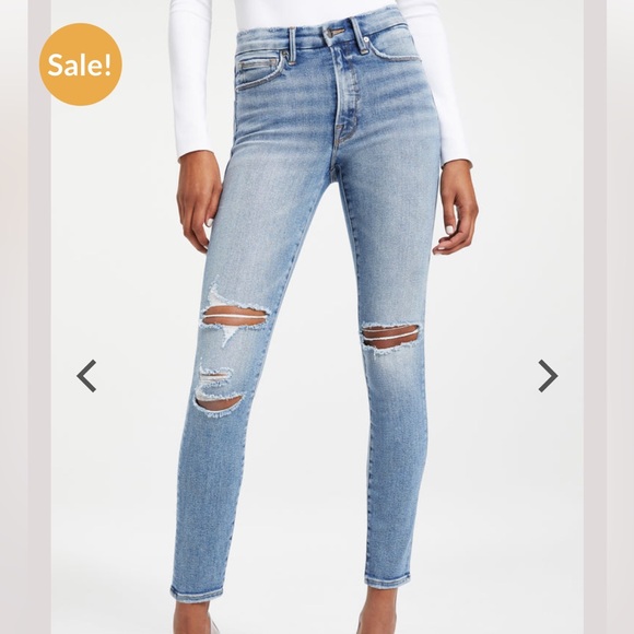 GOOD AMERICAN GOOD LEGS SHADOW POCKETS INDIGO006 High Waisted jeans size 6 / 28 - Picture 7 of 9